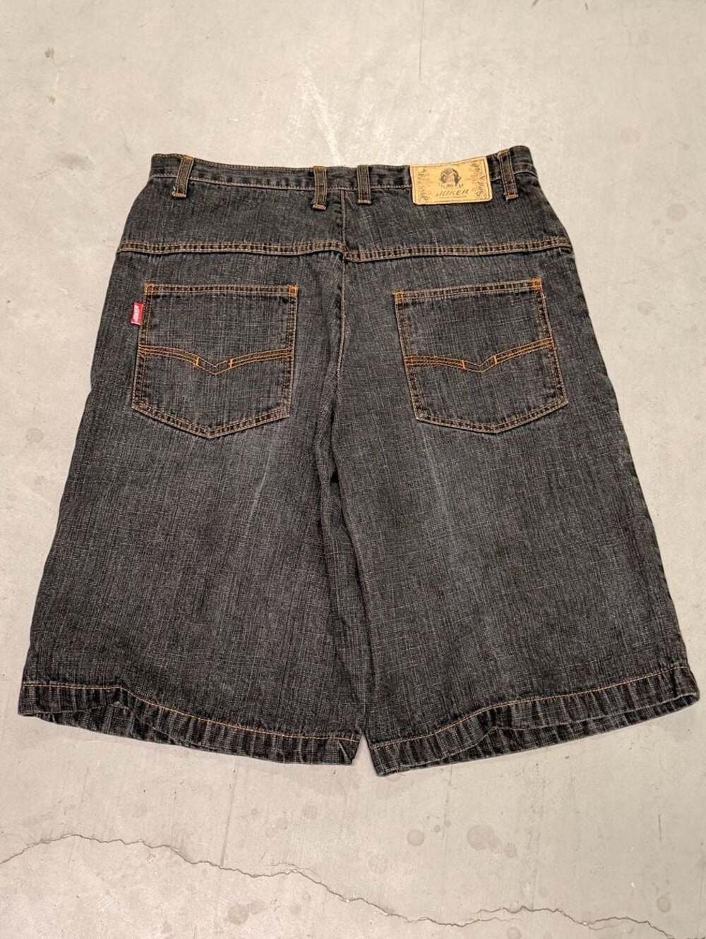 Joker Brand Vintage Baggy Denim Shorts Size 34 Black